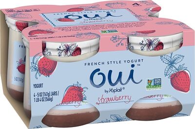 Oui by Yoplait Strawberry Gluten-Free French-Style Whole Milk Yogurt Jars 4 Count