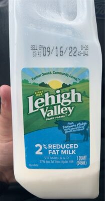 2% Reduced Fat Milk