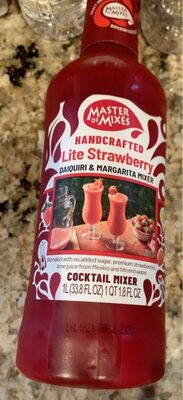 Handcrafted Lite Strawberry Daiquiri & Margarita Cocktail Mixer, Strawberry