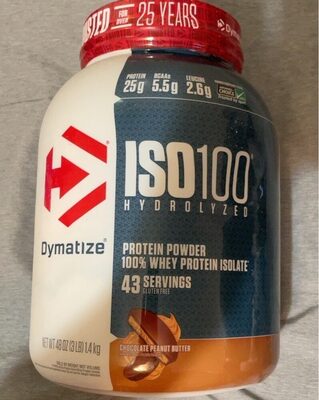 Iso100 Hydrolyzed 100% Whey Protein Isolate Protein Powder, Chocolate Peanut Butter
