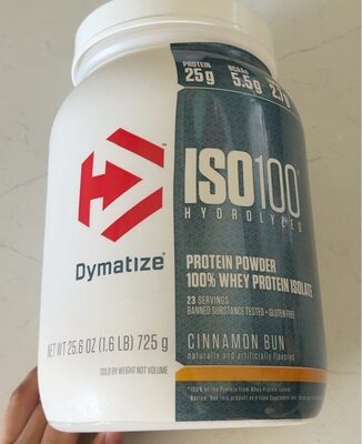 Cinnamon Bun Iso 100 Hydrolyzed 100% Whey Protein Isolate, Cinnamon Bun