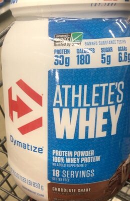 Chocolate Shake 100% Athlete's Whey Protein Powder, Chocolate Shake