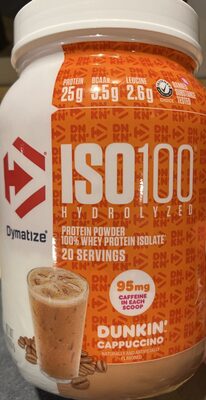 Capuccino Iso100 Hydrolyzed Protein Powder, Cappuccino