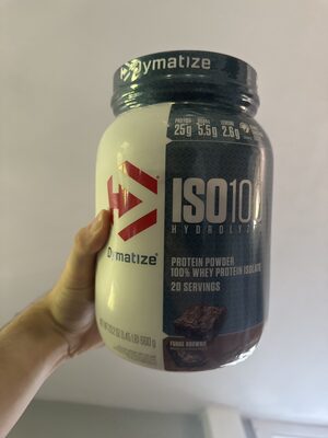 Iso 100, Protein 25 G, Bcaas 5.5 G, Leucine 2.6 G Hydrolyzed Protein Powder, Fudge Brownie, Fudge Brownie