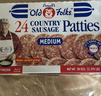 Medium Country Sausage Patties, Medium