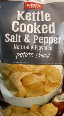 Salt & Pepper Flavored Kettle Cooked Potato Chips, Salt & Pepper