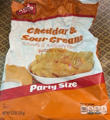 Cheddar & Sour Cream Potato Chips, Cheddar & Sour Cream