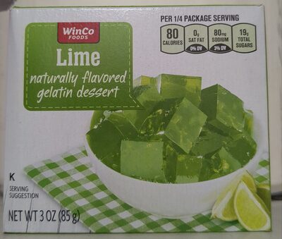 Winco Foods, Naturally Flavored Gelatin Dessert, Lime, Lime