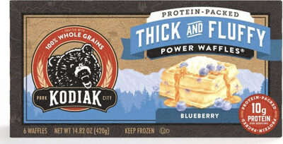 Blueberry Thick And Fluffy Power Waffles, Blueberry