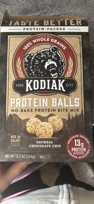 Oatmeal Chocolate Chip Protein Balls No-Bake Protein Bite Mix, Oatmeal Chocolate Chip