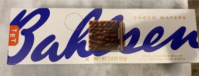 Choco Dark Chocolate Poured Over Delicate Crisp Wafers, Choco