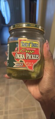 Talk O' Texas, Crisp Okra Pickles, Hot, Hot