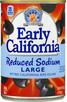 Reduced Sodium Large Pitted California Ripe  Olives, Reduced Sodium
