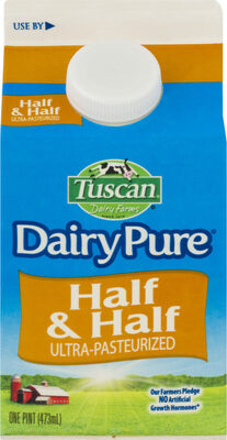 Tuscan, Dairypure, Ultra-Pasteurized Half & Half