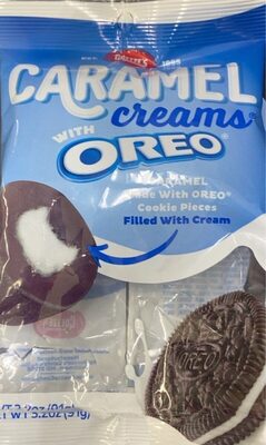 Caramel With Oreo Cookie Pieces Filled With Cream, Caramel