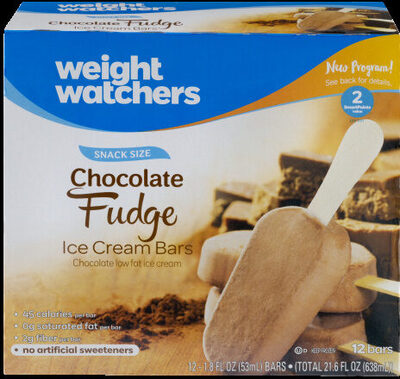 Chocolate Fudge Chocolate Low Fat Ice Cream Snack Size Bars, Chocolate Fudge