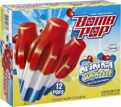 Original Cherry, Lime & Blue Raspberry Sugar Free Frozen Confection Pops, Original