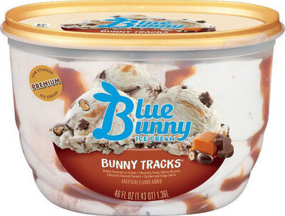 Bunny Tracks Vanilla Frozen Dairy Dessert, Chocolate Flavored Peanut Butter Bunnies, Chocolate Flavored Covered Peanuts, Caramel And Fudge Swirls, Bunny Tracks