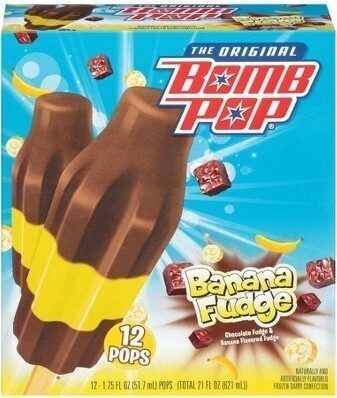 Chocolate Fudge & Banana Flavored Fudge Frozen Dairy Confection Pops, Chocolate, Banana Fudge