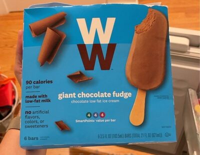 Chocolate Fudge Chocolate Low Fat Ice Cream Giant Bars, Chocolate Fudge