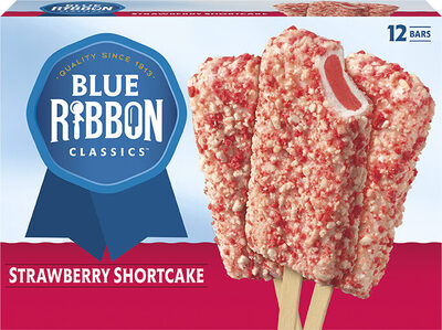 Strawberry Shortcake Strawberry Flavored Center In Vanilla Frozen Dairy Dessert Rolled In Cake Pieces Bars, Strawberry Shortcake