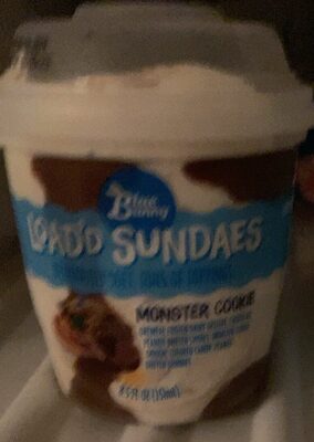 Monster Cookie Oatmeal Frozen Dairy Dessert; Chocolate Peanut Butter Swirls; Monster Cookie Dough; Colored Candy; Chocolaty Peanut Butter Bunnies, Monster Cookie