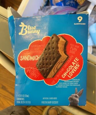 Chocolate Lovers Chocolate Frozen Dairy Dessert With Swirls Of Fudge Sauce Layered Between Two Chocolaty Wafers Sandwiches, Chocolate Lovers