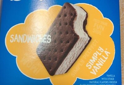 Simply Vanilla Frozen Dairy Dessert Sandwiches, Vanilla