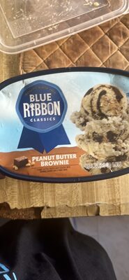 Peanut Butter Brownie Frozen Dairy Dessert With A Fudge Swirl, Peanut Butter Brownie