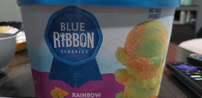 Rainbow Lemon, Orange & Lime Fat Free Sherbet, Rainbow