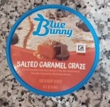 Salted Caramel Craze Sea Salt Caramel Frozen Dairy Dessert, Sea Salt Caramel Swirls, Chocolate Flavored Sea Salt Caramel Bunnies, Salted Caramel Craze