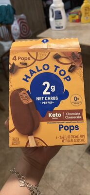 Chocolate Cheesecake Flavored Coated Frozen Dessert Keto Pops, Chocolate Cheesecake