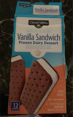 Vanilla Flavored Sandwich Frozen Dairy Dessert, Vanilla