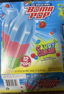 Blue Raspberry, Watermelon & Green Apple Frozen Confection Pops, Blue Raspberry, Watermelon & Green Apple
