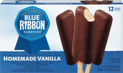 Homemade Vanilla Flavored Frozen Dairy Dessert Dipped In Chocolate Flavored Coating Bars, Homemade Vanilla