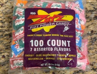 Zotz, Power Candy, Cherry, Blue Raspberry, Grape, Apple, Watermelon, Orange, Cherry, Blue Raspberry, Grape, Apple, Watermelon, Orange