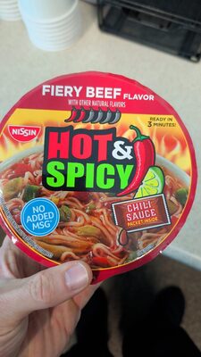 Fiery Beef Flavor Hot & Spicy Ramen Noodle Soup