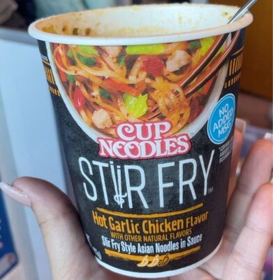 Hot Garlic Chicken Cup Noodles Stir Fry, Hot Garlic Chicken