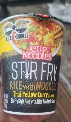 Stir Fry Thai Yellow Curry Flavor Rice With Noodles, Thai Yellow Curry