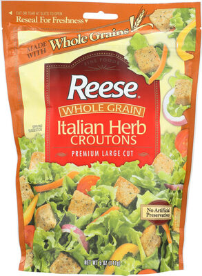 Whole Grain Italian Herb Croutons Premium Large Cut, Whole Grain