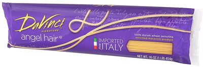 Angel Hair 100% Durum Wheat Semolina Enriched Macaroni Product