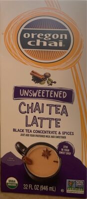 Unsweetened Chai Tea Latte, Unsweetened
