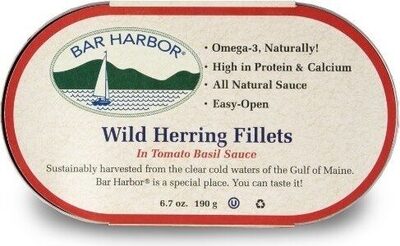 Wild Herring Fillets In Tomato Basil Sauce, Tomato