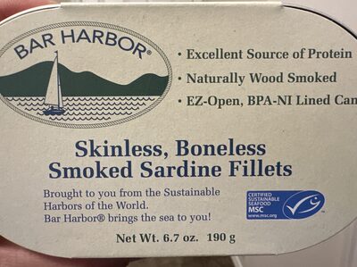Skinless, Boneless Smoked Sardine Fillets