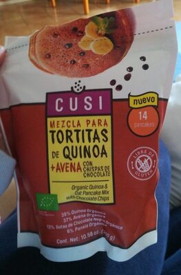 Organic Quinoa + Oat Pancake Mix With Chocolate Chips, Chocolate Chips