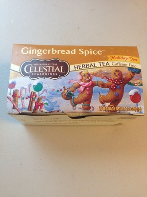 Gingerbread Spice Caffeine Free Holiday Herbal Tea Bags, Gingerbread Spice