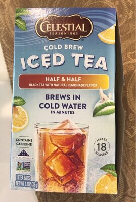 Half & Half With Lemonade Flavor Cold Brew Iced Black Tea Bags, Half & Half With Lemonade