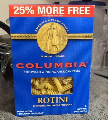 Enriched Macaroni Product, Rotini