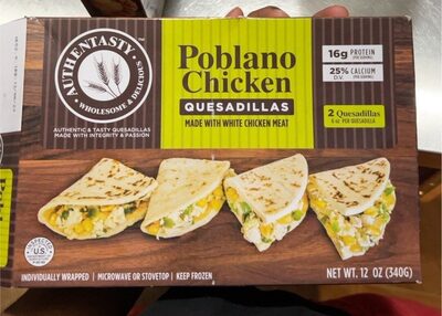 Poblano Chicken Quesadillas, Poblano Chicken