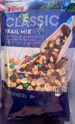 Classic Roasted Peanuts, Almonds And Cashews, Raisins And Milk Chocolate Candies Trail Mix, Classic